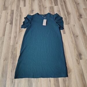 Ladies XL Trendy Chic Puffy Sleeve Midi Party Dress